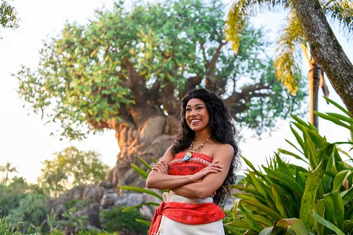 Moana na área de Discovery Island no Animal Kingdom