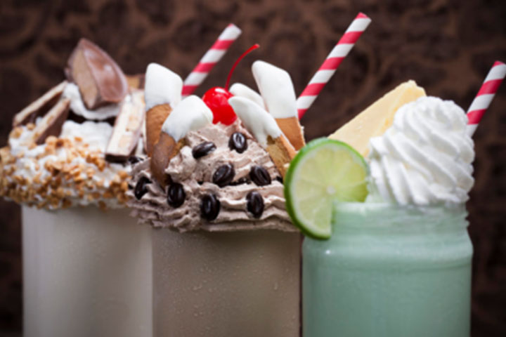 milkshakes do restaurante The Toothsome Chocolate Emporium & Savory Feast Kitchen que fica no Citywalk