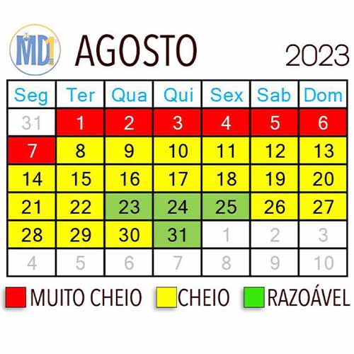 calendário de lotação